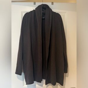 Vince Wool/Yak Sweater with lamb leather trim
